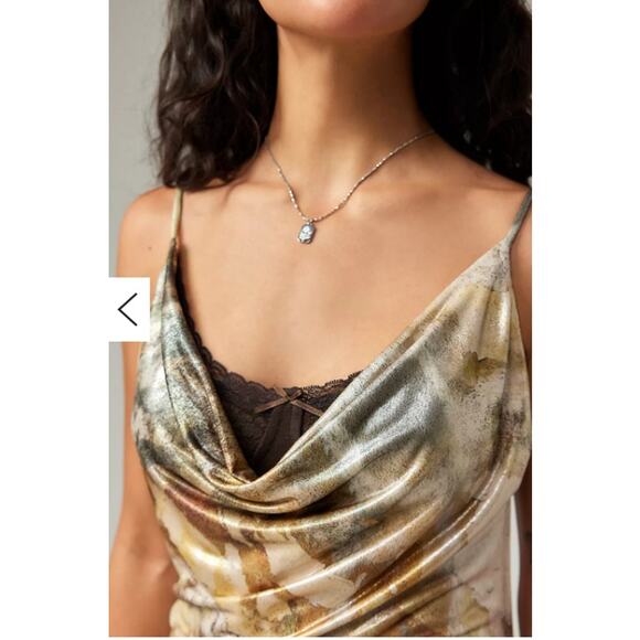 Jaded London Dress Women 0 Leopard Metallic Mirage Mini Going Out Party Cocktail - Picture 4 of 13